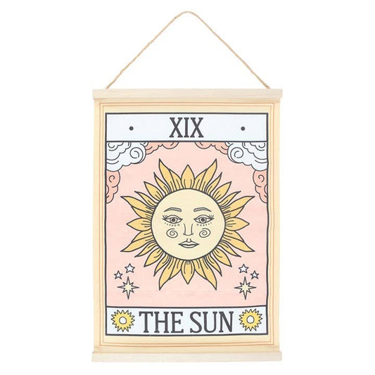 The Sun Vintage Tarot Card Wall Hanging