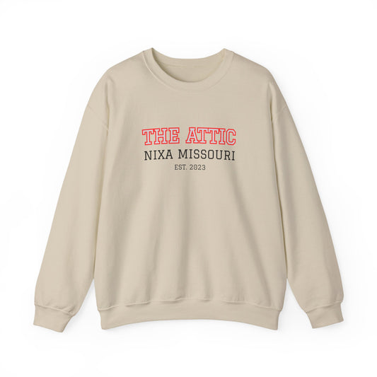 Crewneck Sweatshirt — "The Attic" Nixa Missouri Vintage Campus Pullover