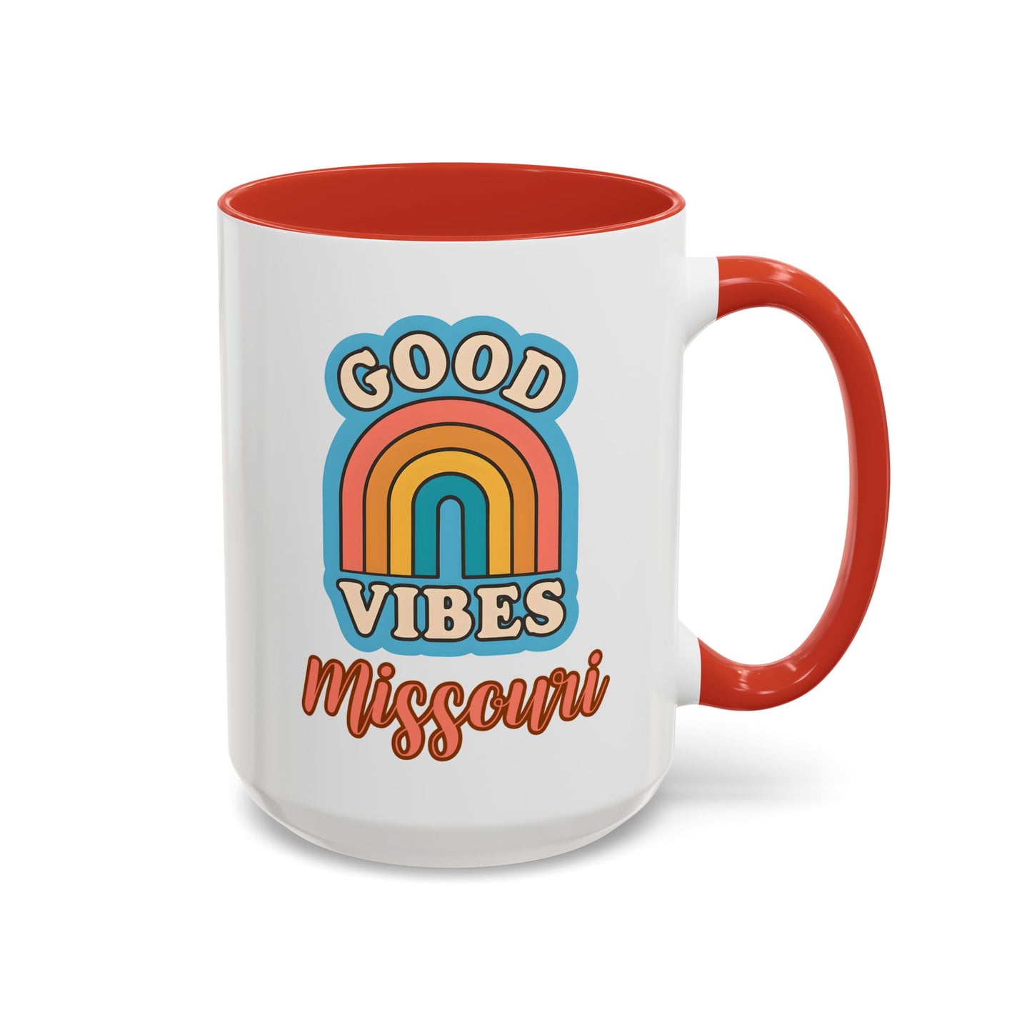 Coffee Mug - Rainbow Good Vibes Missouri Souvenir