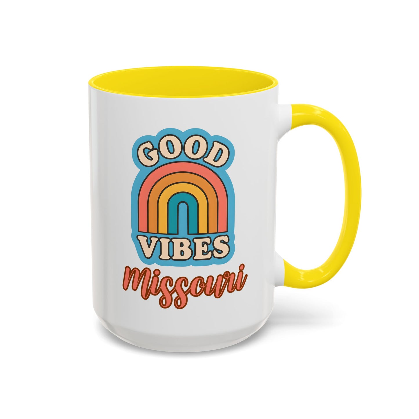 Coffee Mug - Rainbow Good Vibes Missouri Souvenir