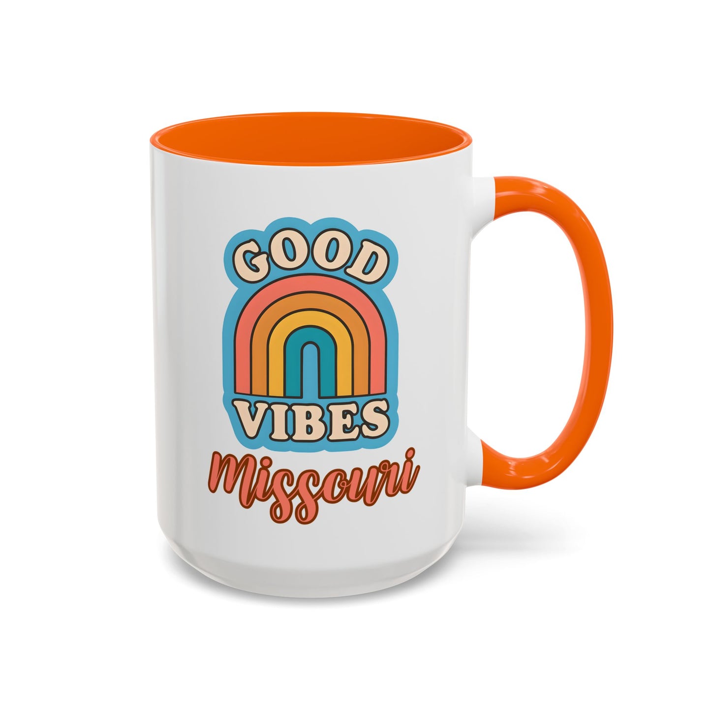 Coffee Mug - Rainbow Good Vibes Missouri Souvenir