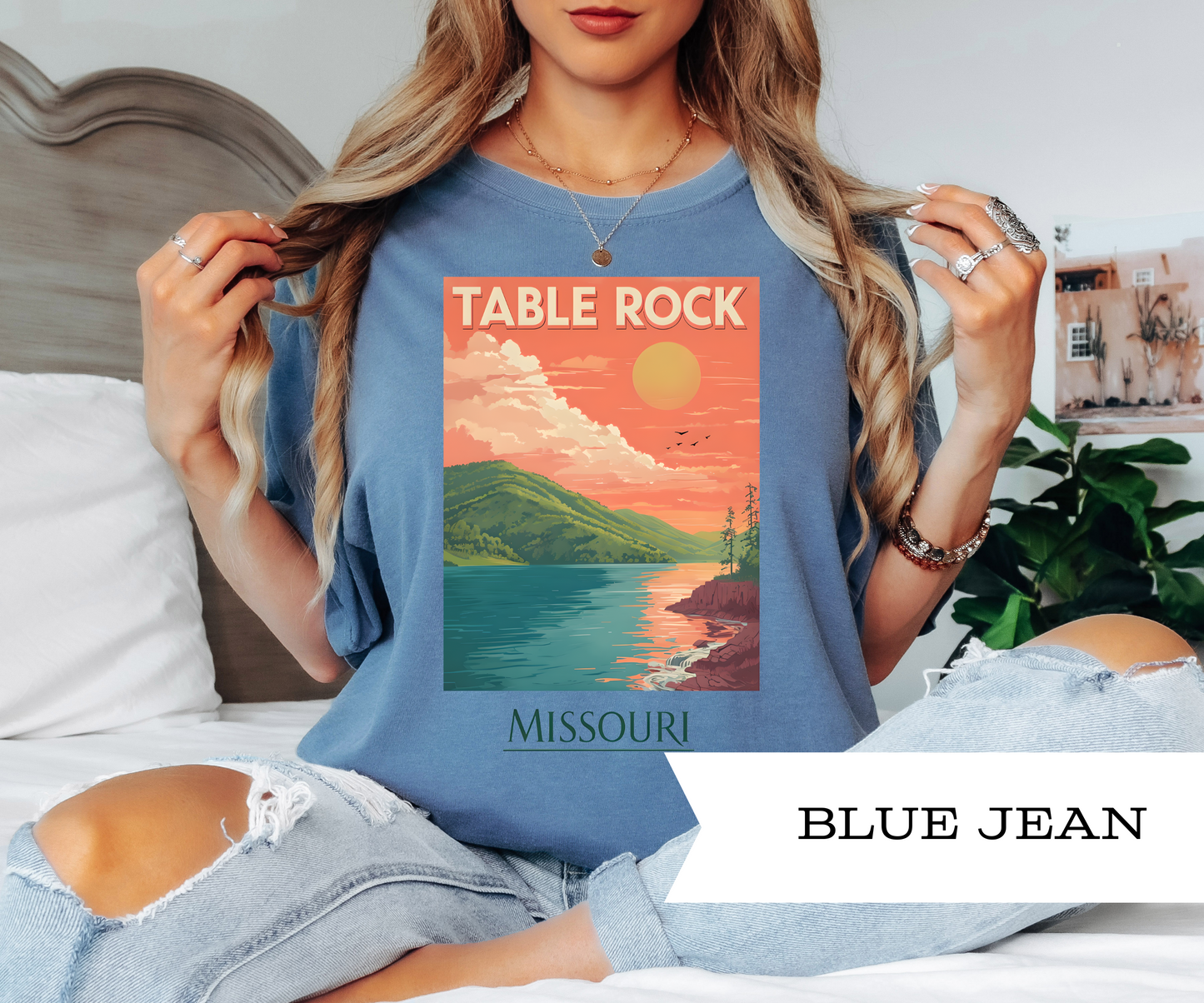 Vintage Table Rock Lake T-shirt, Perfect for locals and tourists, Outdoor Lovers, Lake Lovers, Nature Lovers on Comfort Colors 1717, Unisex