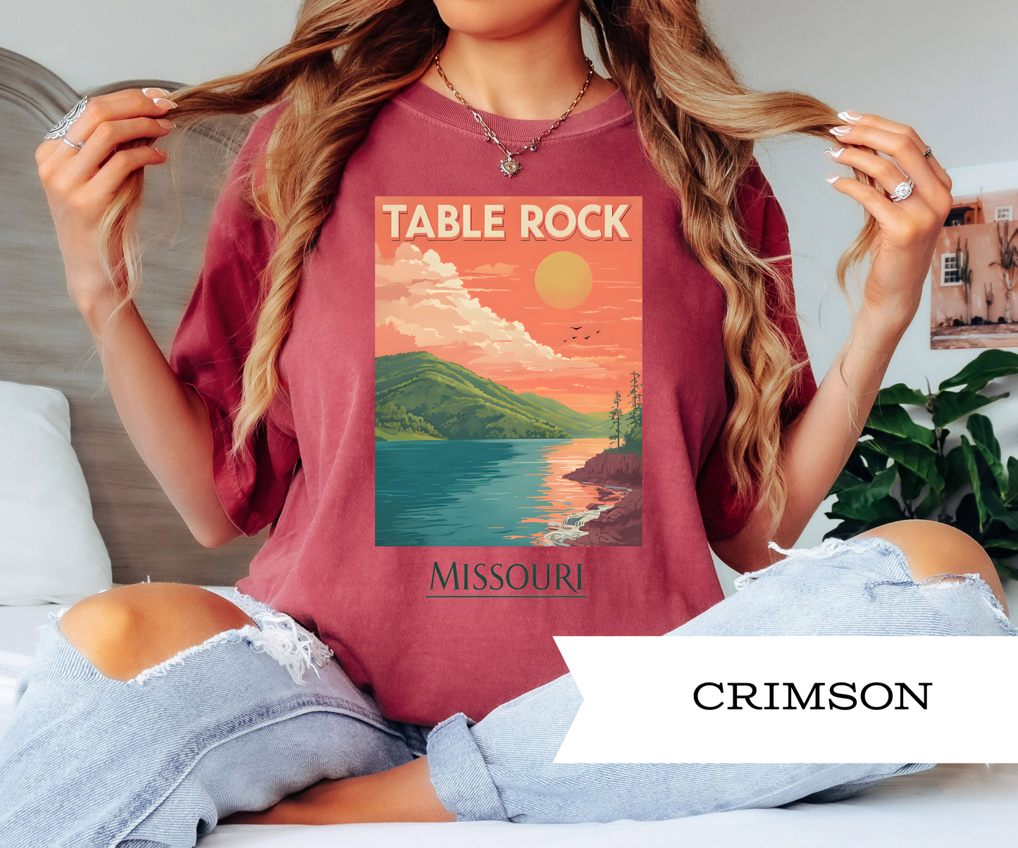 Vintage Table Rock Lake T-shirt, Perfect for locals and tourists, Outdoor Lovers, Lake Lovers, Nature Lovers on Comfort Colors 1717, Unisex
