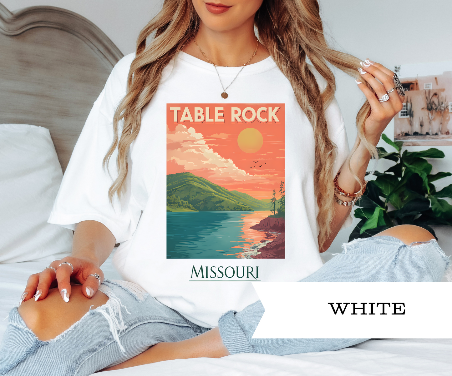 Vintage Table Rock Lake T-shirt, Perfect for locals and tourists, Outdoor Lovers, Lake Lovers, Nature Lovers on Comfort Colors 1717, Unisex