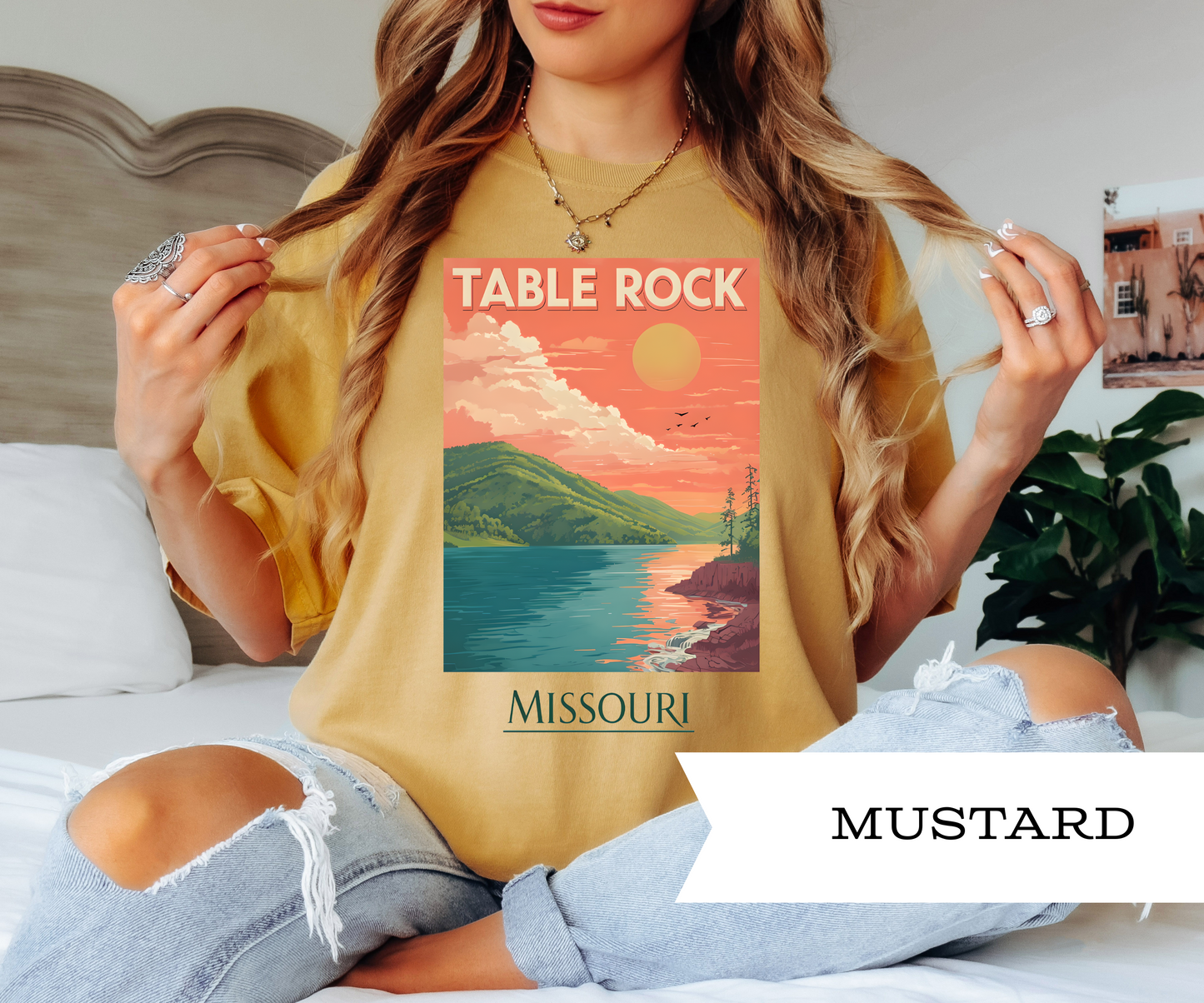 Vintage Table Rock Lake T-shirt, Perfect for locals and tourists, Outdoor Lovers, Lake Lovers, Nature Lovers on Comfort Colors 1717, Unisex
