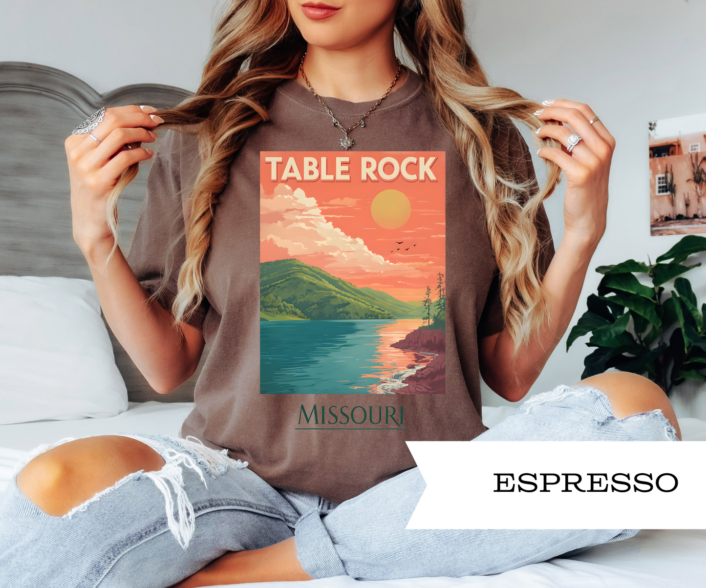 Vintage Table Rock Lake T-shirt, Perfect for locals and tourists, Outdoor Lovers, Lake Lovers, Nature Lovers on Comfort Colors 1717, Unisex