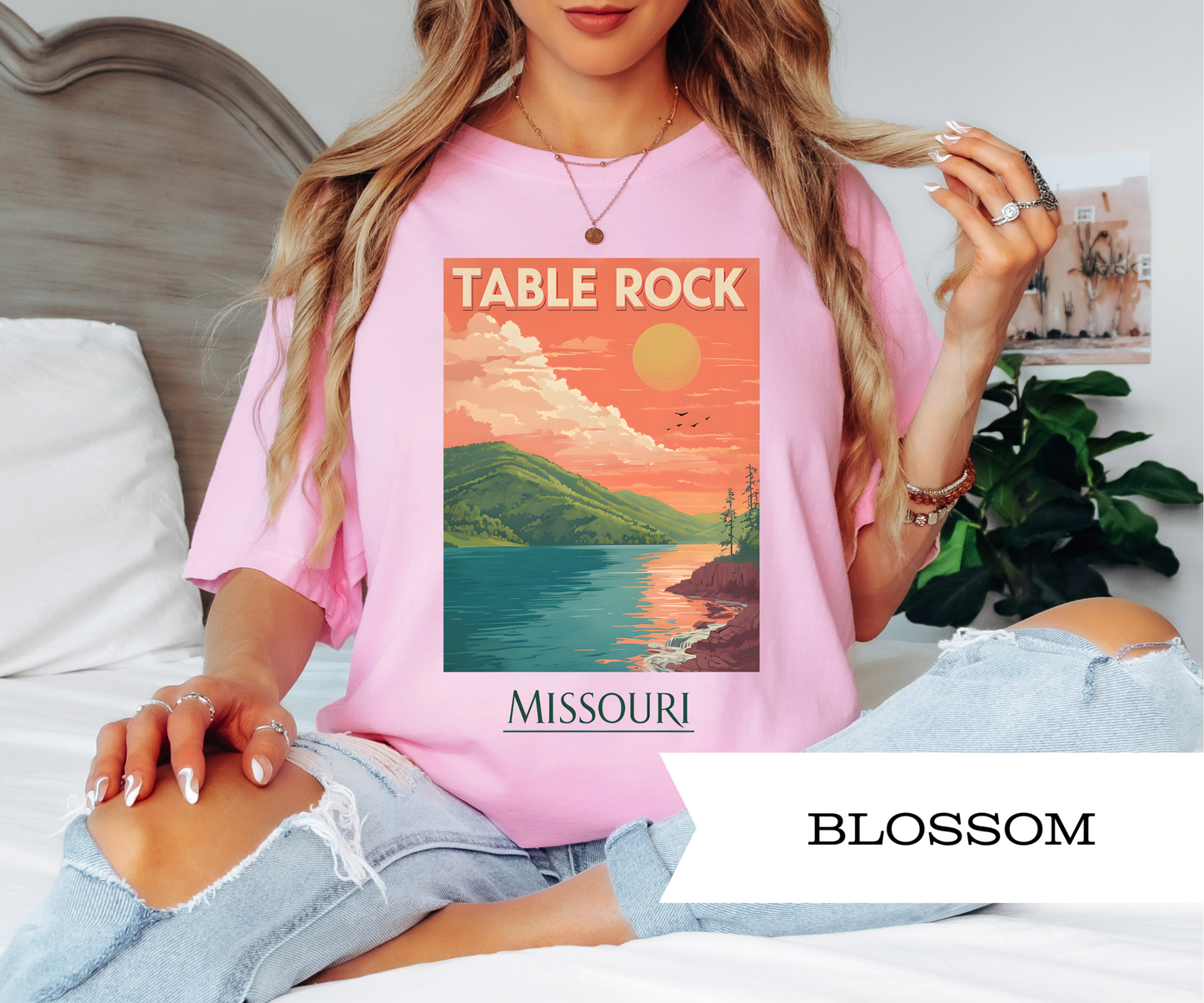 Vintage Table Rock Lake T-shirt, Perfect for locals and tourists, Outdoor Lovers, Lake Lovers, Nature Lovers on Comfort Colors 1717, Unisex