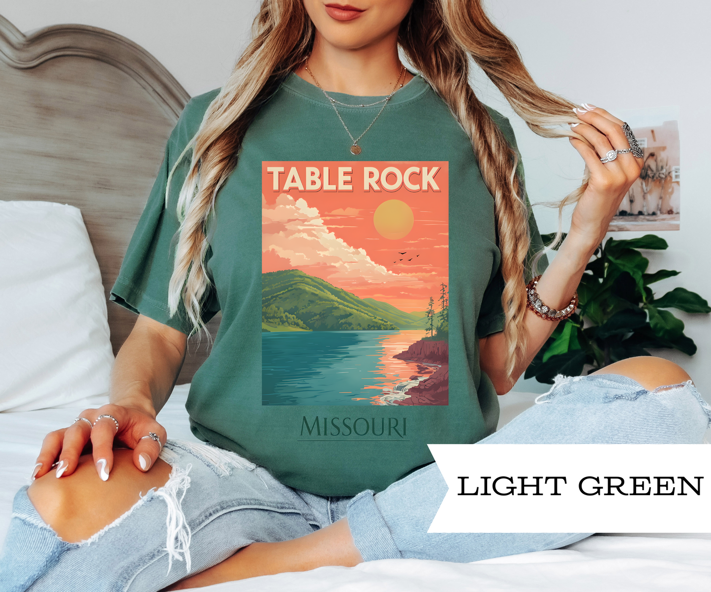 Vintage Table Rock Lake T-shirt, Perfect for locals and tourists, Outdoor Lovers, Lake Lovers, Nature Lovers on Comfort Colors 1717, Unisex