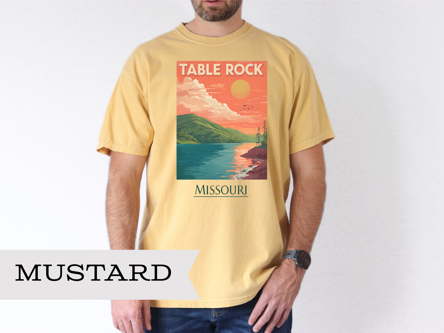 Vintage Table Rock Lake T-shirt, Perfect for locals and tourists, Outdoor Lovers, Lake Lovers, Nature Lovers on Comfort Colors 1717, Unisex