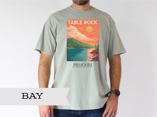 Vintage Table Rock Lake T-shirt, Perfect for locals and tourists, Outdoor Lovers, Lake Lovers, Nature Lovers on Comfort Colors 1717, Unisex