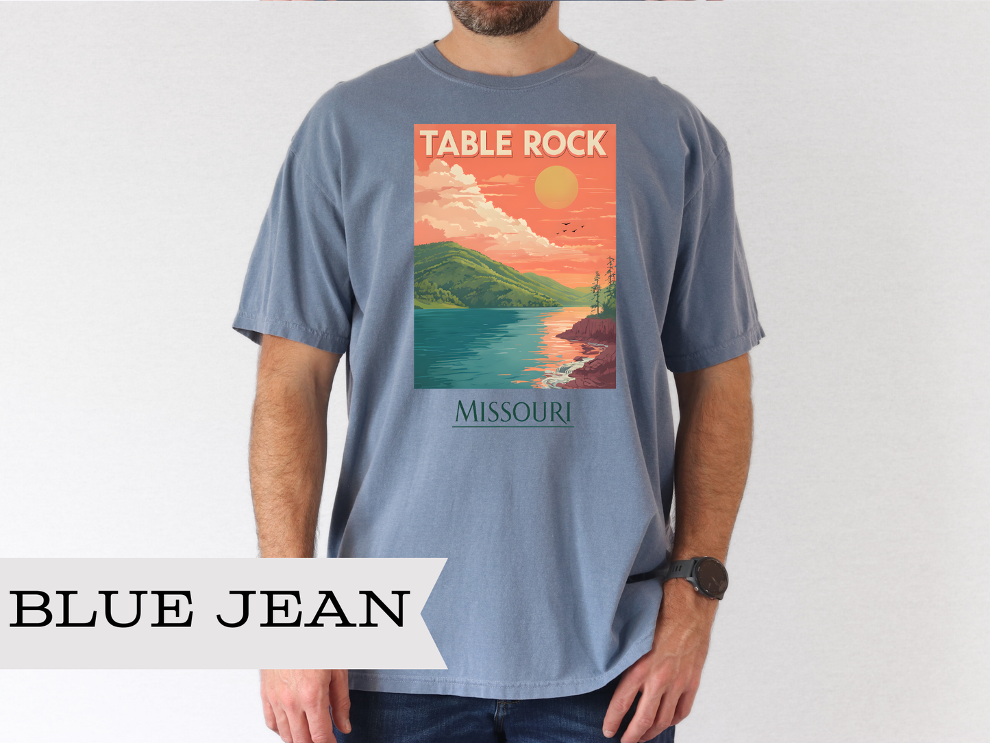 Vintage Table Rock Lake T-shirt, Perfect for locals and tourists, Outdoor Lovers, Lake Lovers, Nature Lovers on Comfort Colors 1717, Unisex