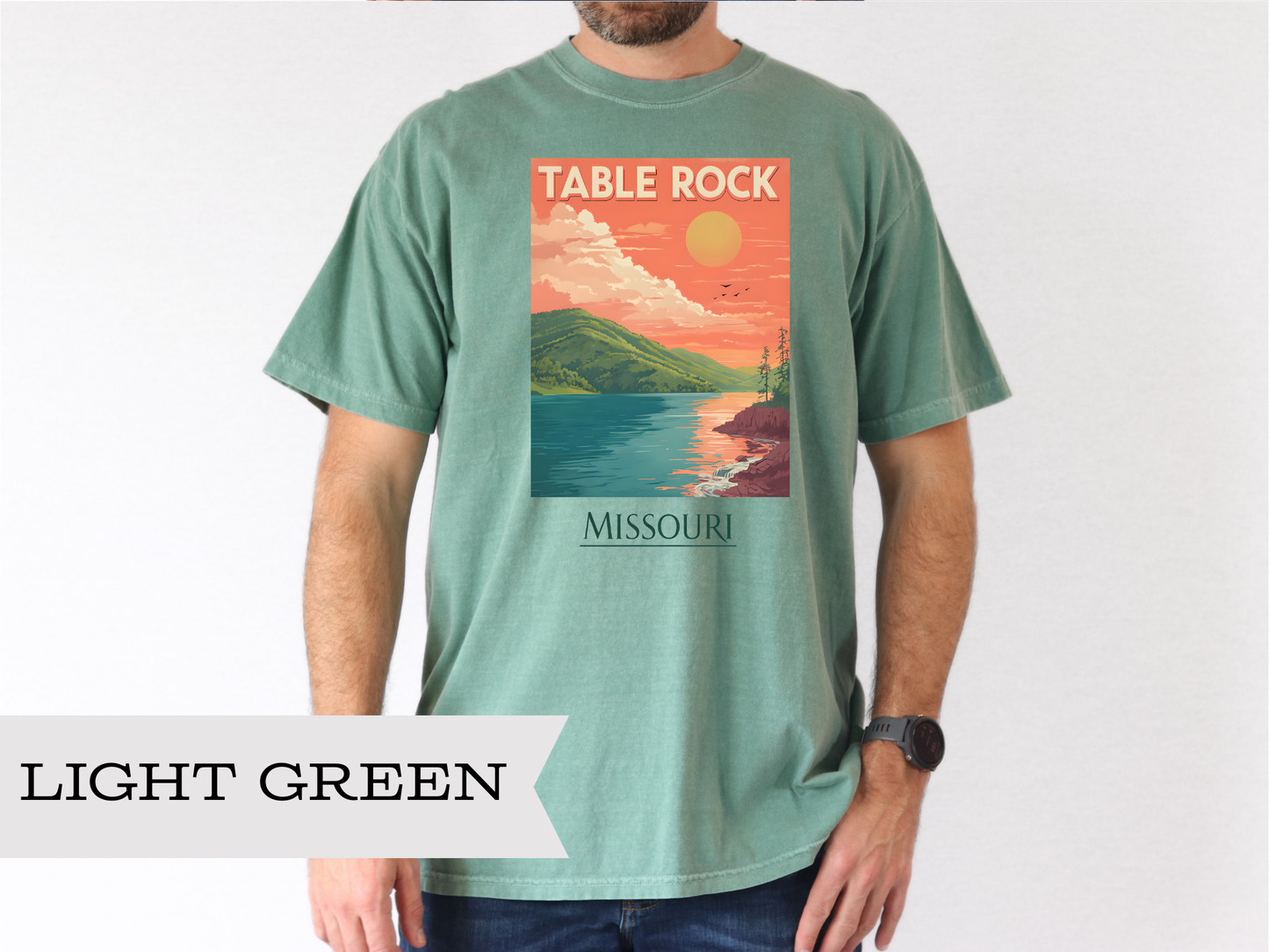 Vintage Table Rock Lake T-shirt, Perfect for locals and tourists, Outdoor Lovers, Lake Lovers, Nature Lovers on Comfort Colors 1717, Unisex