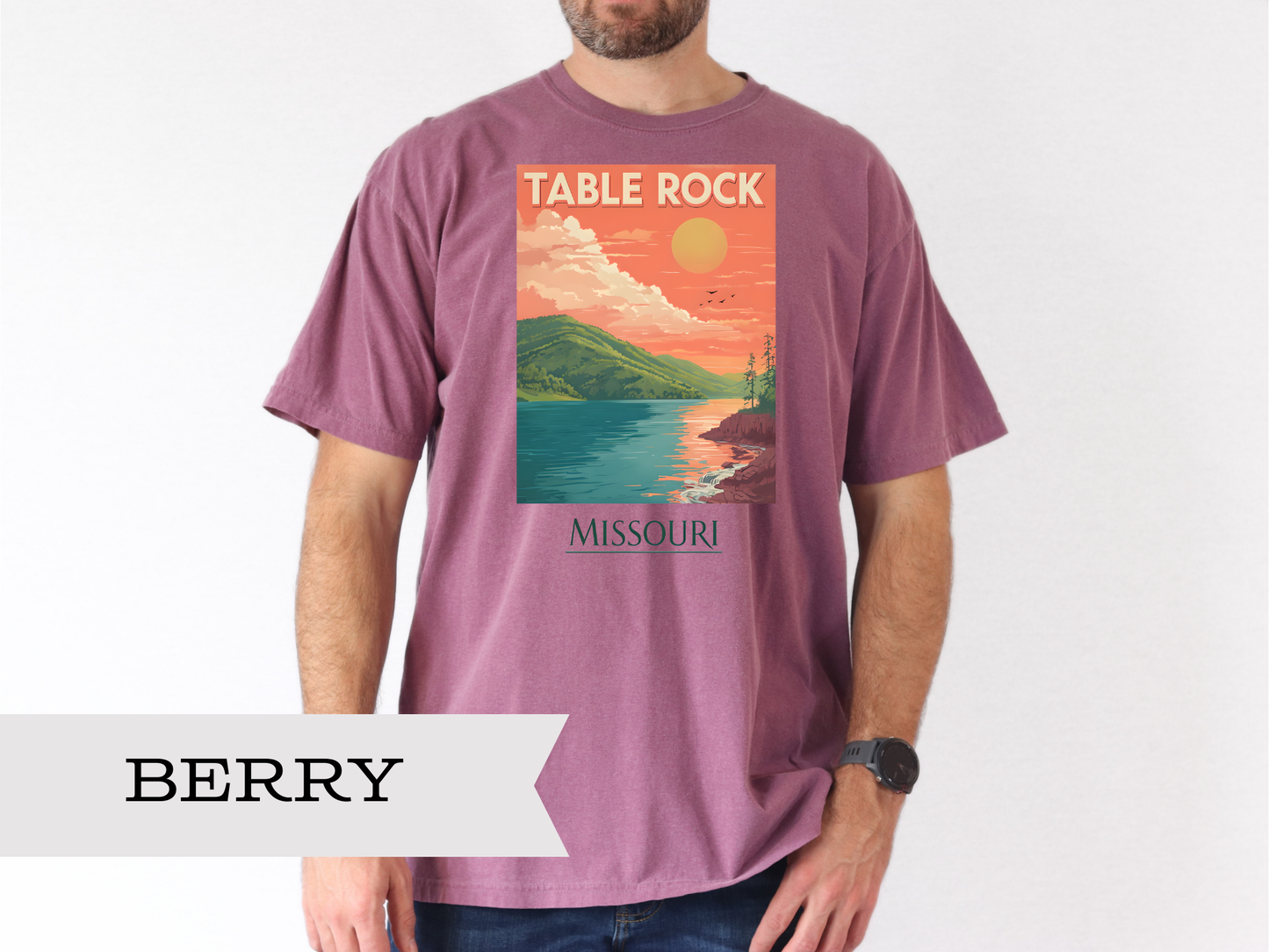 Vintage Table Rock Lake T-shirt, Perfect for locals and tourists, Outdoor Lovers, Lake Lovers, Nature Lovers on Comfort Colors 1717, Unisex