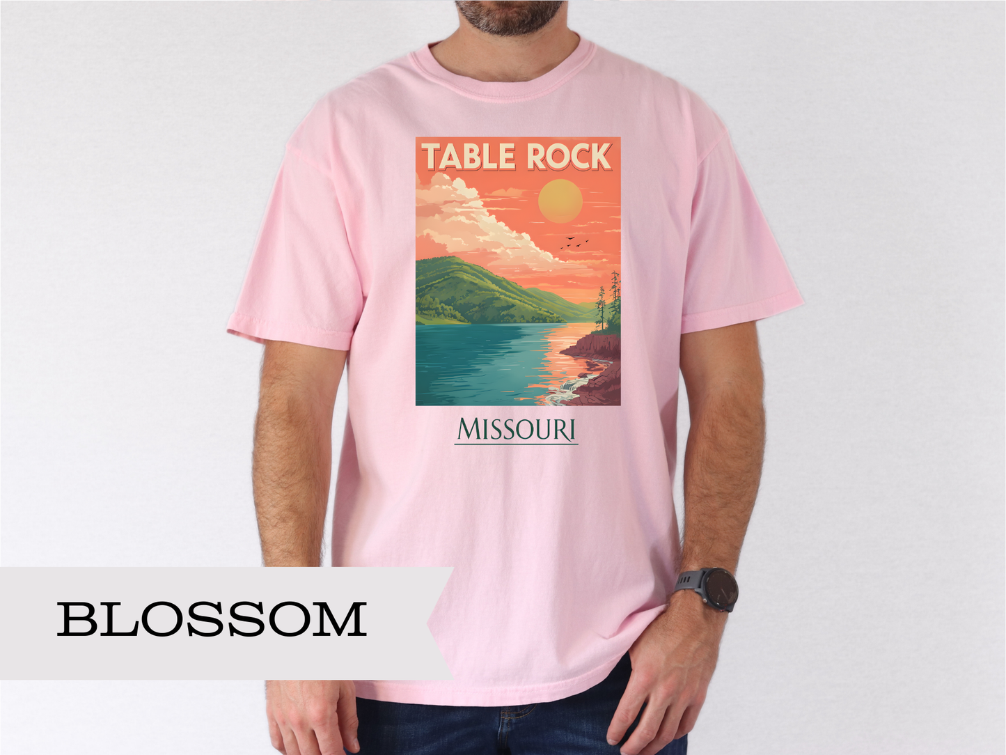 Vintage Table Rock Lake T-shirt, Perfect for locals and tourists, Outdoor Lovers, Lake Lovers, Nature Lovers on Comfort Colors 1717, Unisex