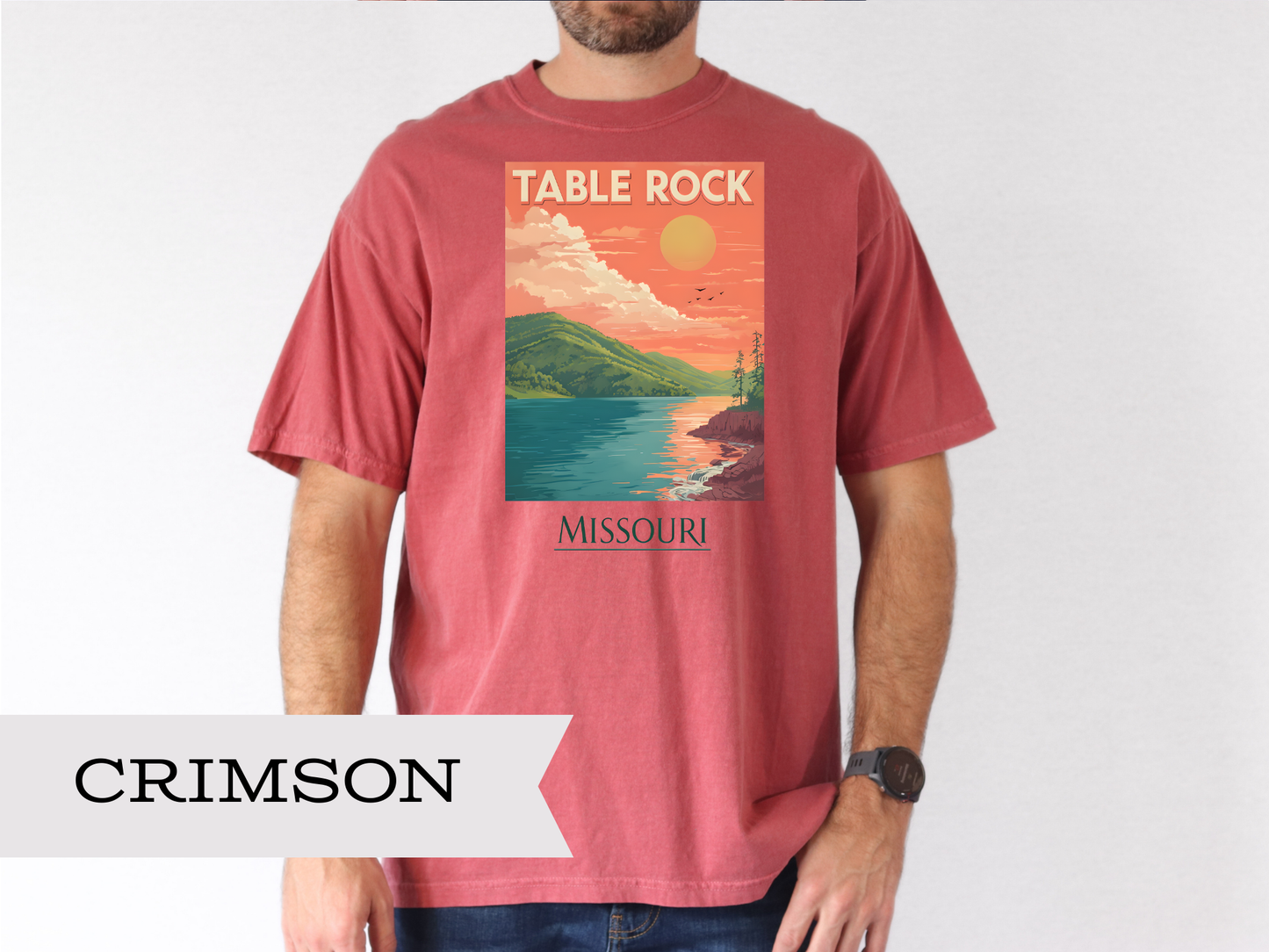 Vintage Table Rock Lake T-shirt, Perfect for locals and tourists, Outdoor Lovers, Lake Lovers, Nature Lovers on Comfort Colors 1717, Unisex