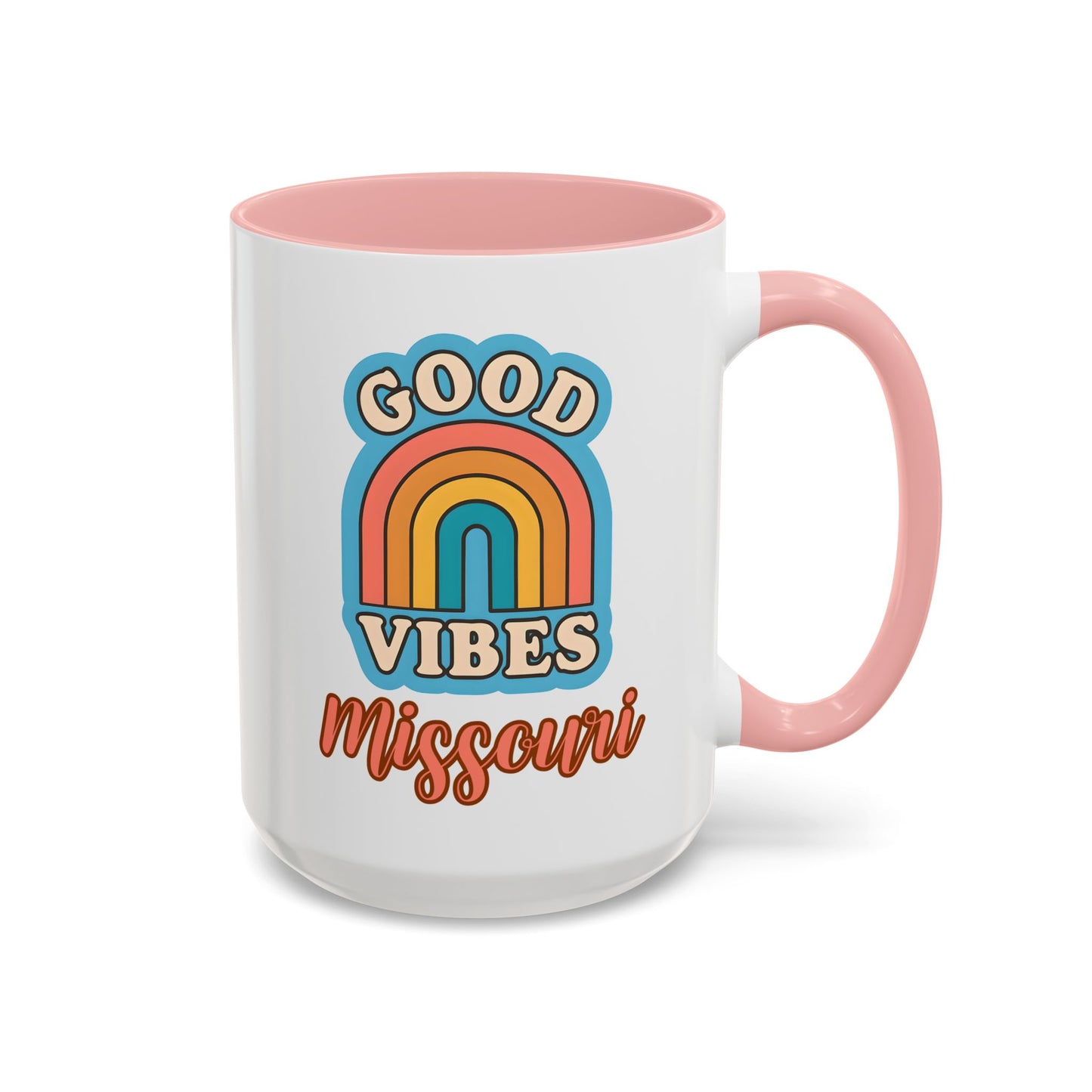 Coffee Mug - Rainbow Good Vibes Missouri Souvenir
