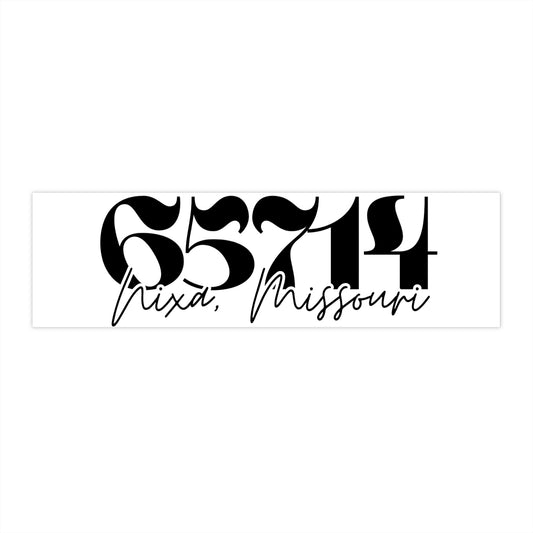 65714 Nixa Missouri Sticker — Retro Script Bumper Decal