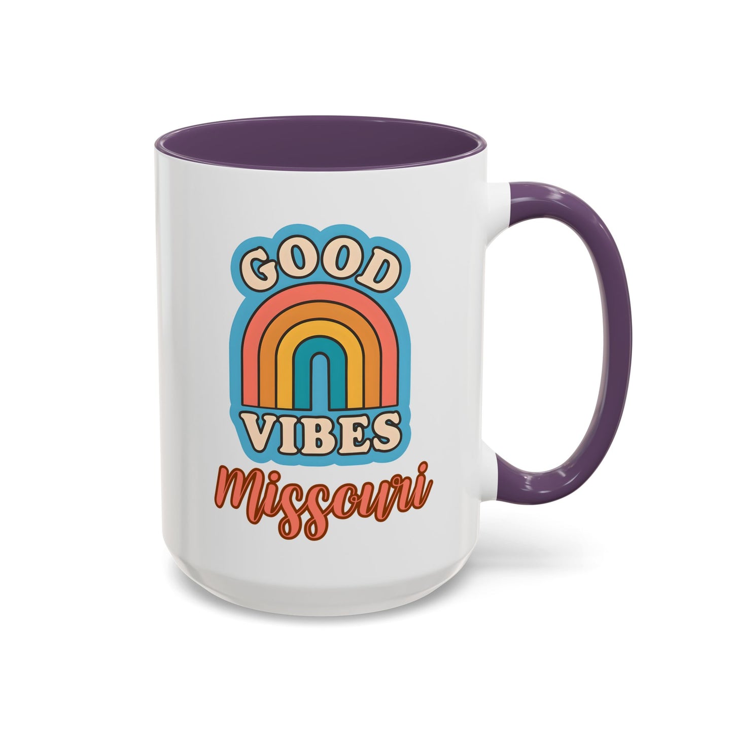 Coffee Mug - Rainbow Good Vibes Missouri Souvenir