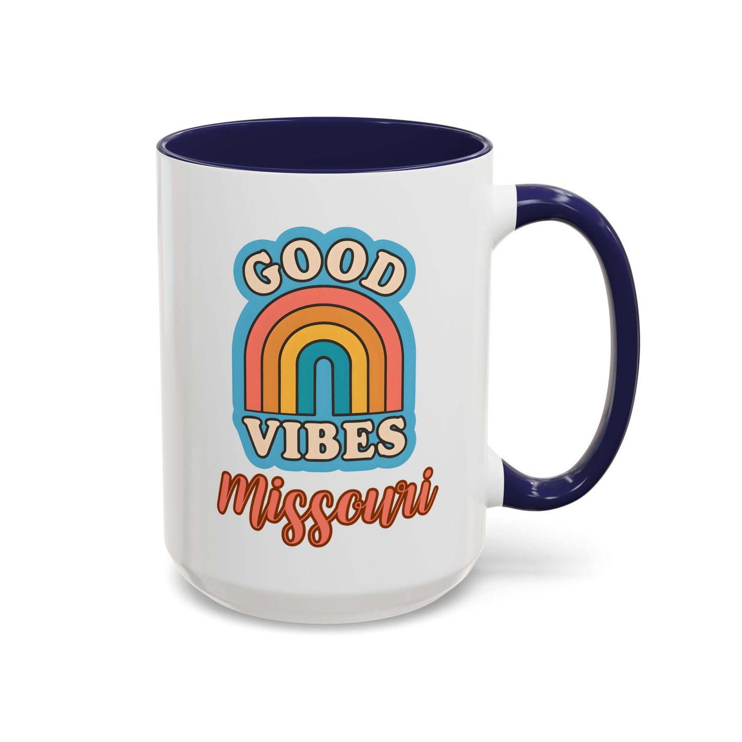 Coffee Mug - Rainbow Good Vibes Missouri Souvenir