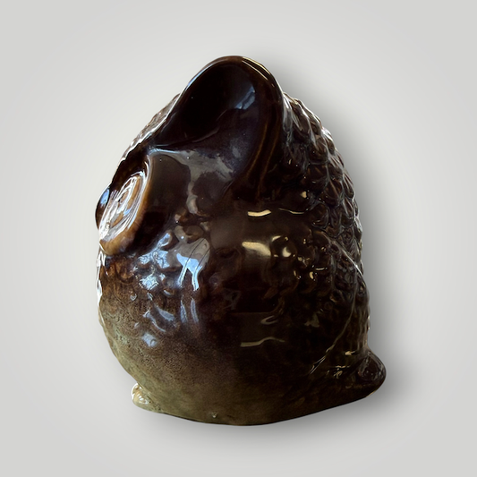 Vintage Glazed Owl Figurine 🦉🤎