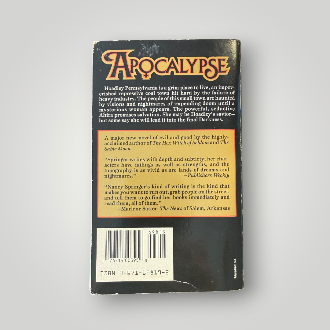 Nancy Springer Apocalypse Vintage Fantasy Paperback