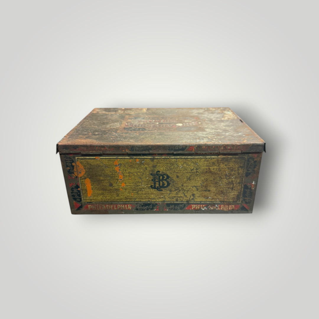 Antique Bayuk Philadelphia Hand Made Perfecto Cigar Tin — c. 1920s–1930s