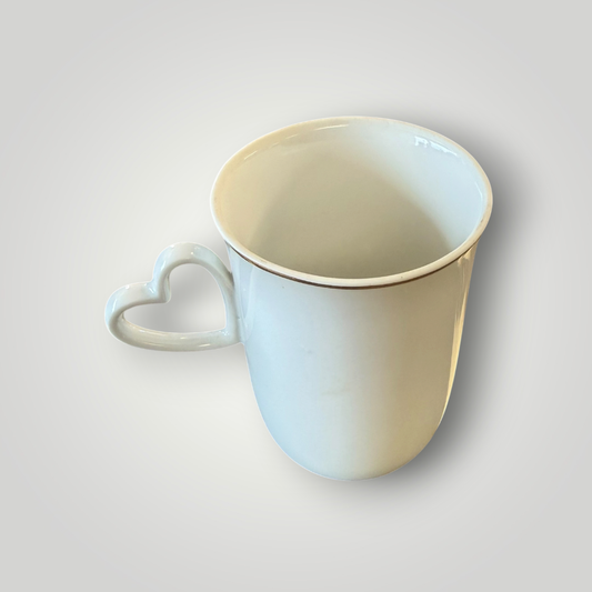 Vintage 1980 Precious Moments “Forever Mine” Heart Handle Mug