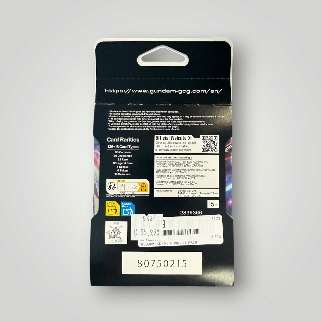 Gundam Card Game Phantom Aria GD04 Booster Pack – English Version