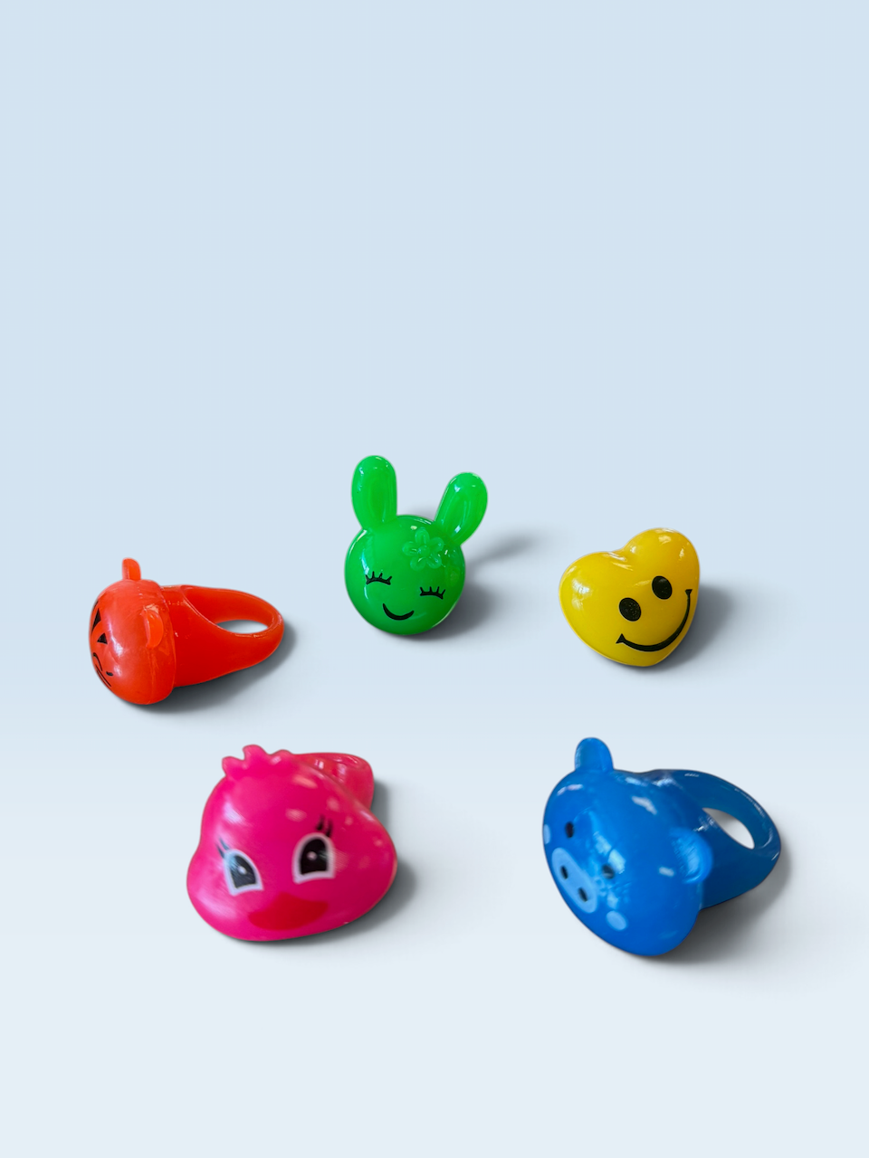 Light-Up Animal & Smiley Rings – Mystery Assortment