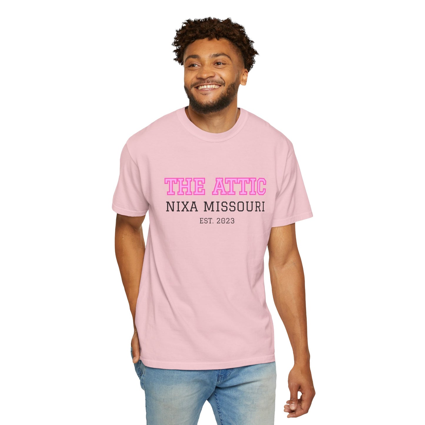 The Attic Nixa Missouri T-Shirt — Vintage Local Boutique Tee (Est. 2023)