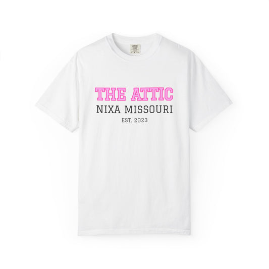 The Attic Nixa Missouri T-Shirt — Vintage Local Boutique Tee (Est. 2023)