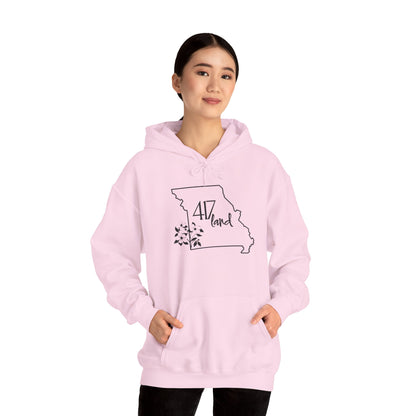 Missouri 417 Land Hoodie — Floral State Outline Sweatshirt