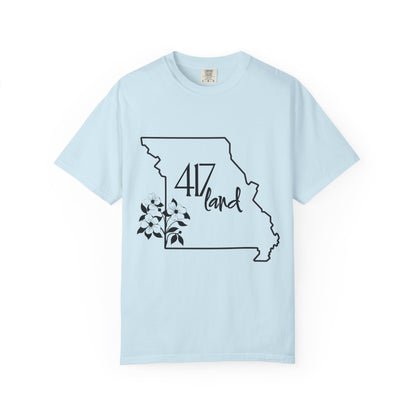 Missouri 417 Land T-Shirt — State Outline Floral Graphic Tee
