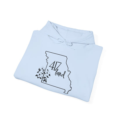 Missouri 417 Land Hoodie — Floral State Outline Sweatshirt