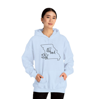 Missouri 417 Land Hoodie — Floral State Outline Sweatshirt