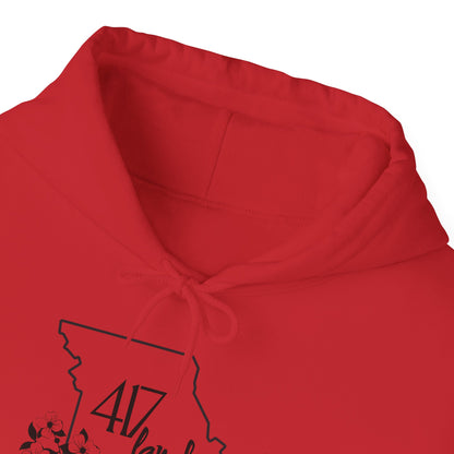 Missouri 417 Land Hoodie — Floral State Outline Sweatshirt