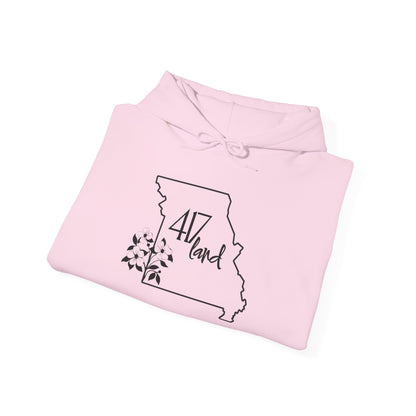 Missouri 417 Land Hoodie — Floral State Outline Sweatshirt