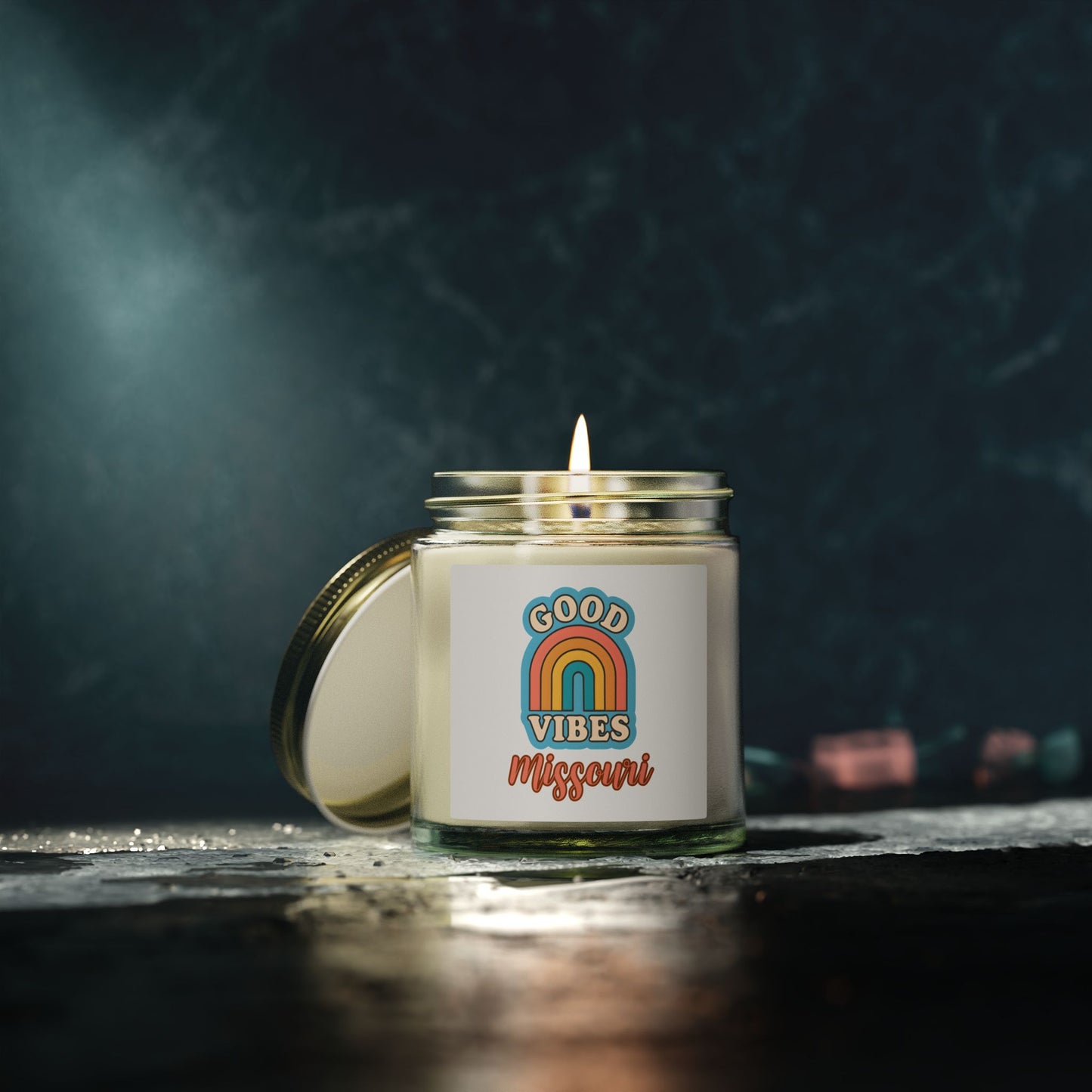 Good Vibes Missouri Coconut Apricot Scented Candle (4oz/9oz)
