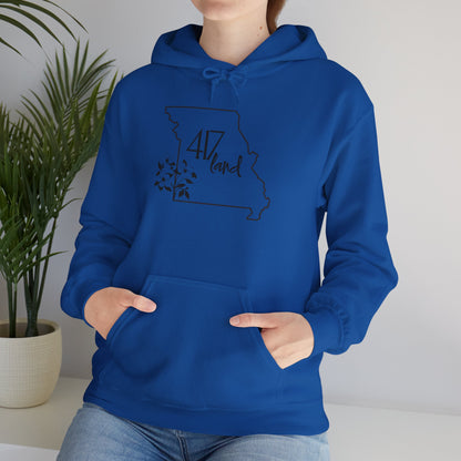Missouri 417 Land Hoodie — Floral State Outline Sweatshirt