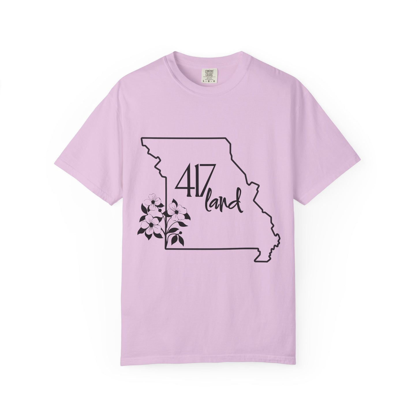 Missouri 417 Land T-Shirt — State Outline Floral Graphic Tee