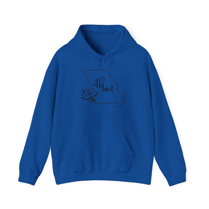 Missouri 417 Land Hoodie — Floral State Outline Sweatshirt