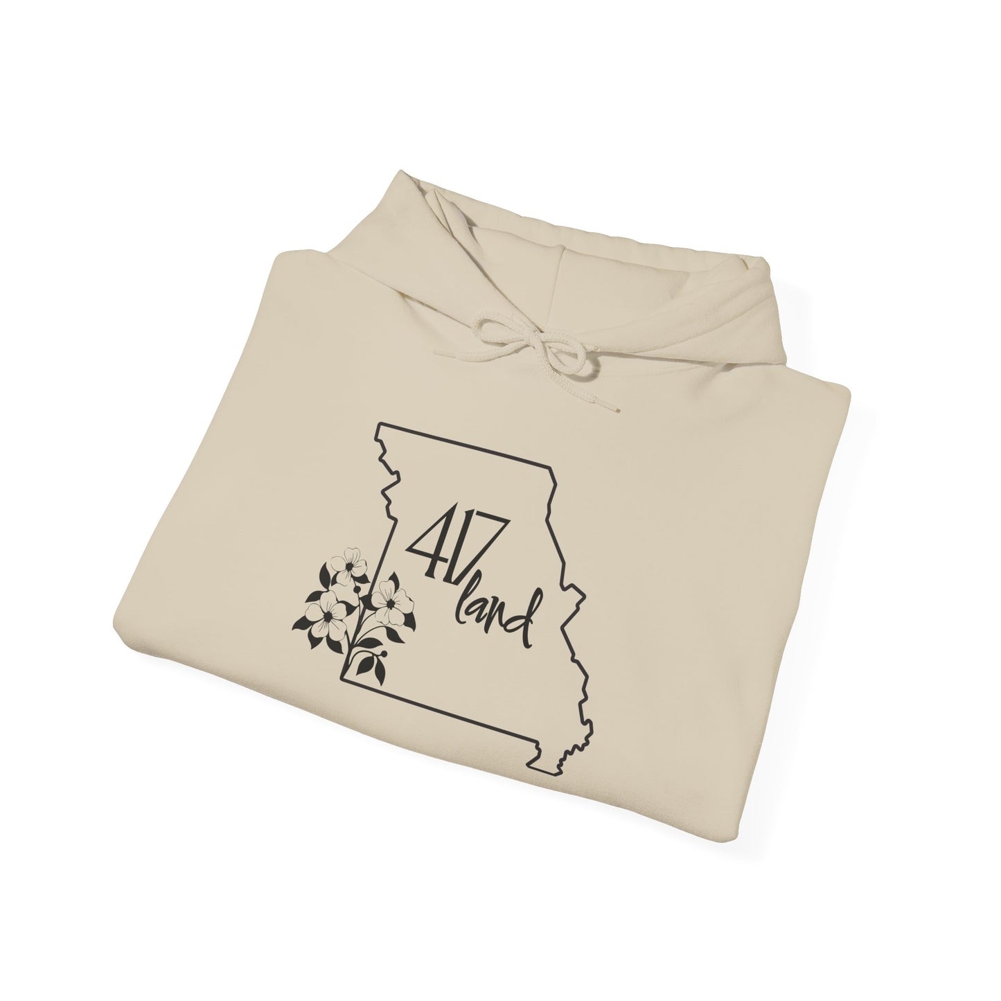 Missouri 417 Land Hoodie — Floral State Outline Sweatshirt