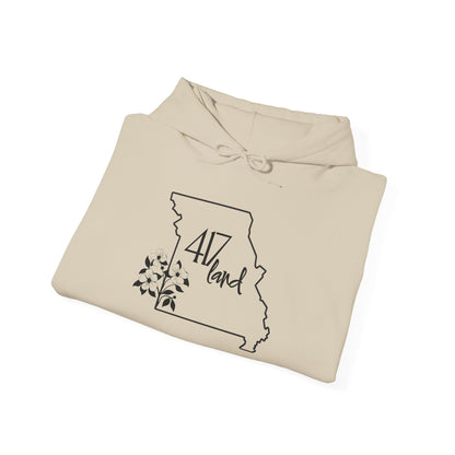 Missouri 417 Land Hoodie — Floral State Outline Sweatshirt