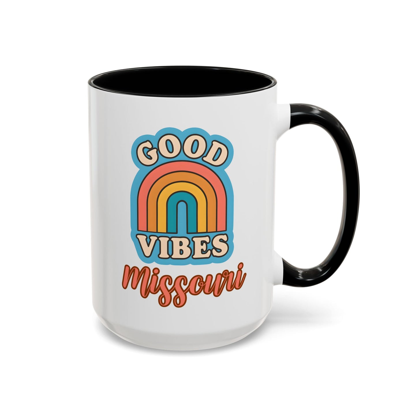 Coffee Mug - Rainbow Good Vibes Missouri Souvenir