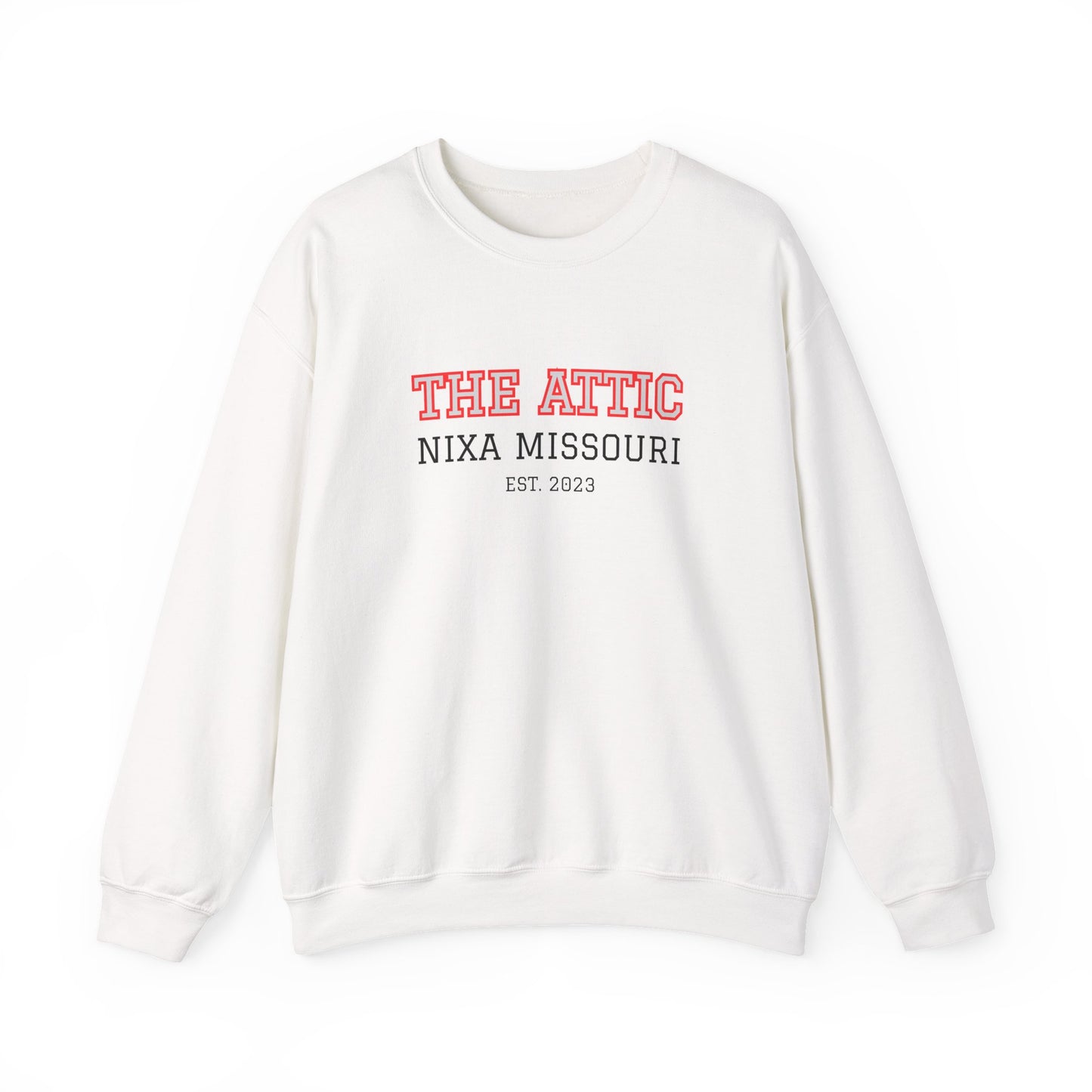 Crewneck Sweatshirt — "The Attic" Nixa Missouri Vintage Campus Pullover