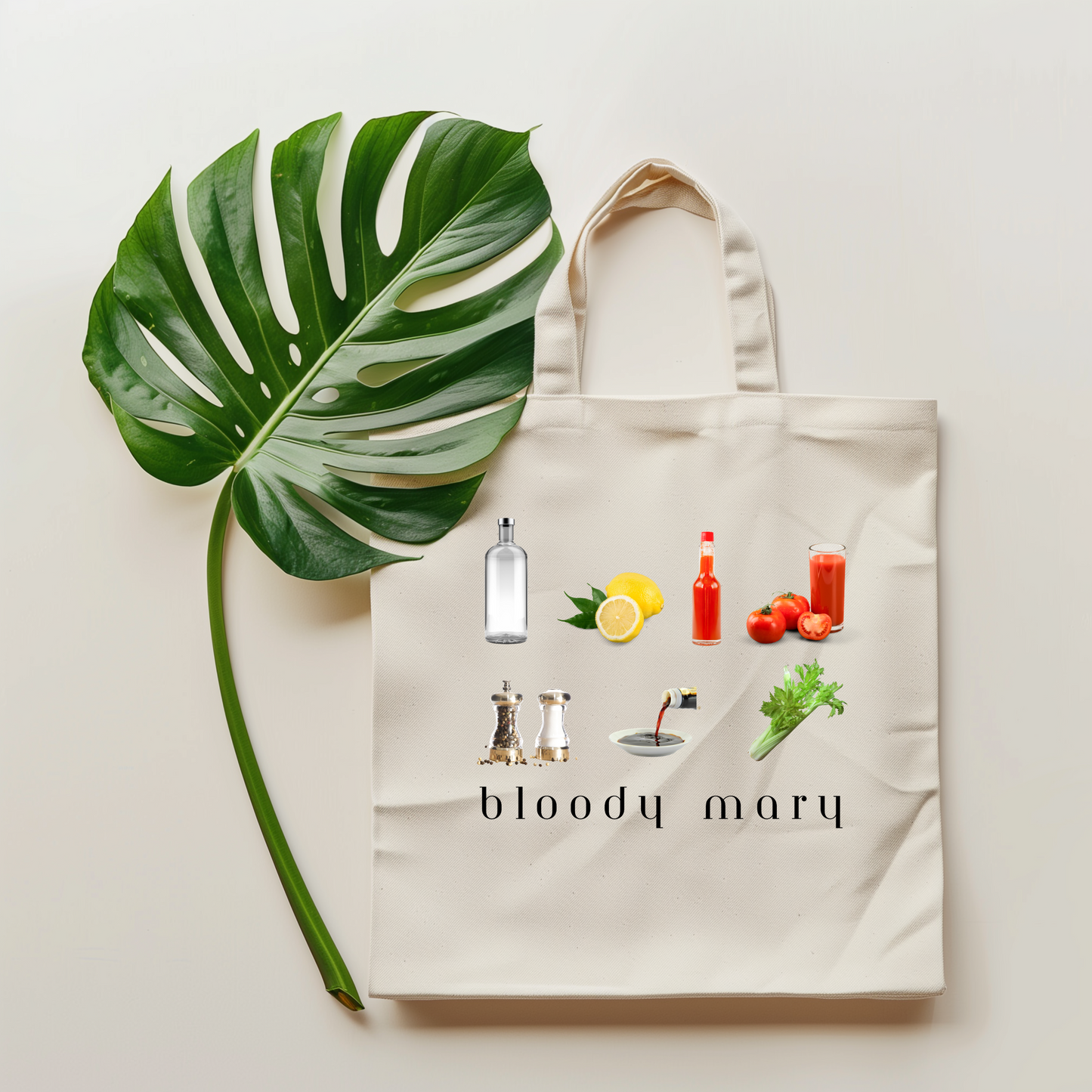 Bloody Mary Tote Bag - Fun Gift for Cocktail Lovers, Durable Beach Bag, Perfect for Brunch, Weekend Getaways, Kitchen Decor, 90s, Nineties