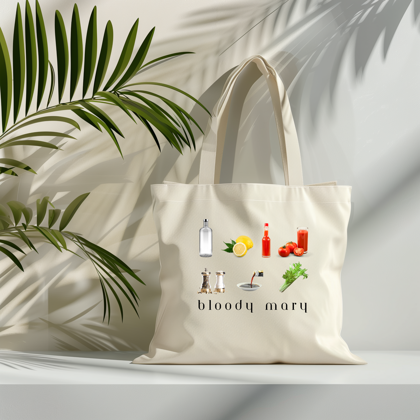 Bloody Mary Tote Bag - Fun Gift for Cocktail Lovers, Durable Beach Bag, Perfect for Brunch, Weekend Getaways, Kitchen Decor, 90s, Nineties