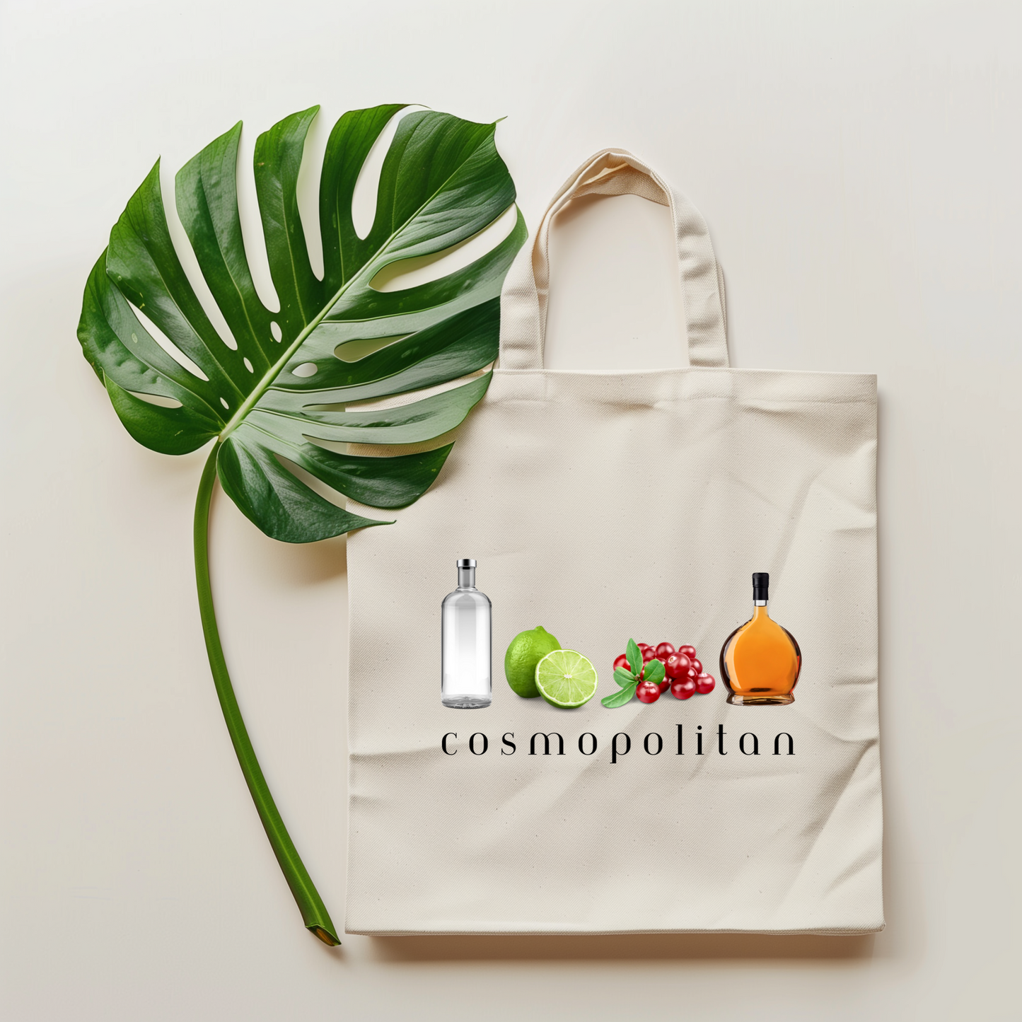 Cosmopolitan Cocktail Tote Bag, Perfect for Parties, Bar Accessory, Beach Bag, Gift for Friends, Cocktail Lover Gift, 90s, Nineties