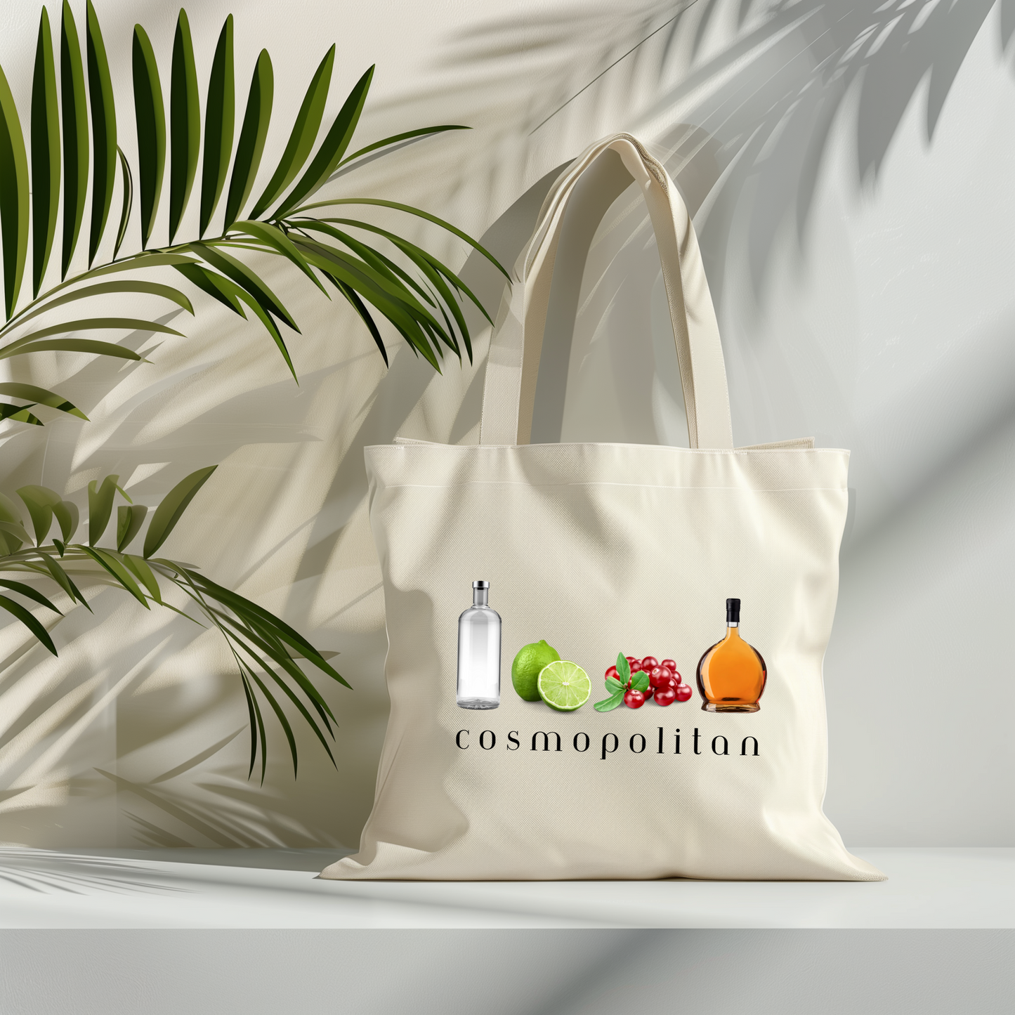 Cosmopolitan Cocktail Tote Bag, Perfect for Parties, Bar Accessory, Beach Bag, Gift for Friends, Cocktail Lover Gift, 90s, Nineties