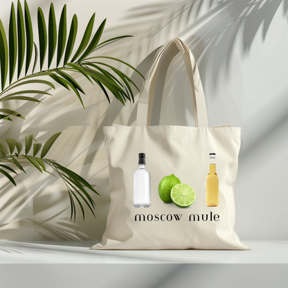 Moscow Mule Tote Bag for Cocktail Lovers, Perfect for Parties, Beach Days, Gift for Bartenders, Fun, Stylish, Practical, 90s, Nineties